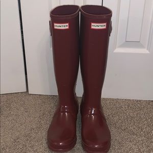 Burgundy Hunter Boots
